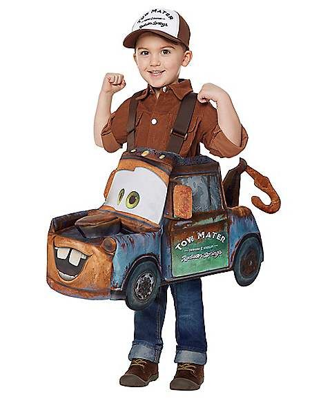 Toddler Mater Ride-Along Costume - Cars - Spirithalloween.com Disney Cars Halloween Costume, Disney Mater, Cars Halloween Costume, Car Costume, Mater Cars, Toddler Car, Tow Mater, Creepy Costumes, Cars Characters