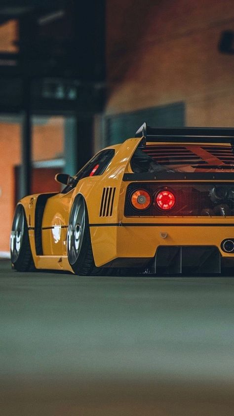 Ferrari F40 Wallpapers, F40 Wallpaper, Cars Brand, Cool Car Pictures, Yellow Car, Ferrari F40, Street Racing Cars, Ferrari Car, Car Wallpaper