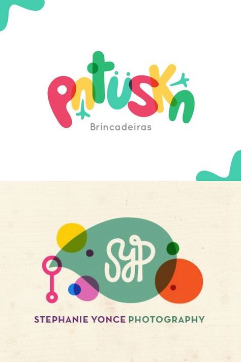 Logo Campaign Design, Personal Logo Ideas Graphic Design, Fun Logo Design Inspiration, Kid Design, Logo For Kids, Kindergarten Logo Design, Kawaii Branding, Kid Logo Design, Children Graphic Design