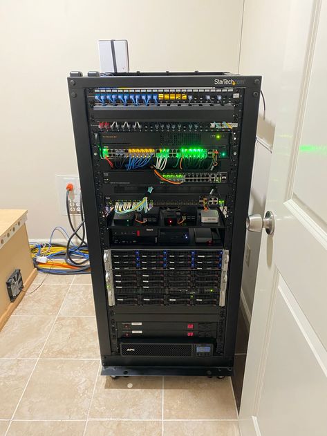 Home Server, Home Server Room, Home Server Setup, Home Network Closet, Diy Network Rack, Ubiquiti Home Network, Network Rack Home, Home Networking Setup, Server Rack Design