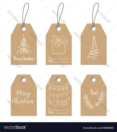 Simple Xmas Tags, Hand Drawn Christmas Tags, Craft Labels, Nutcracker Christmas Card, Christmas Present Tags, Printable Christmas Decorations, Kraft Paper Tags, Christmas Gift Tags Handmade, Christmas Card Illustration