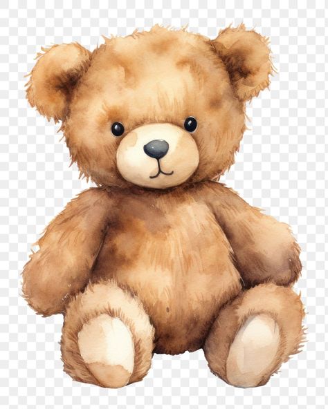 Teddy Bear Clipart Free, Bear Cartoon Images, Png Teddy Bear, Teddy Bear Illustration, Png Bear, Illustration Bear, Watercolor Teddy Bear, Teddy Bear Graphic, Teddy Bear Cartoon