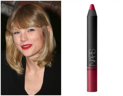 Taylor Swift  Nars Velvet Matte Lip Pencil in Dragon Girl ($39) Nars Dragon Girl Lipstick, Nars Red Lipstick, Taylor Swift Lipstick, Nars Dragon Girl, Clear Winter Makeup, Taylor Swift Red Lipstick, Red Lip Pencil, Bright Clear Winter, Nars Velvet Matte Lip Pencil