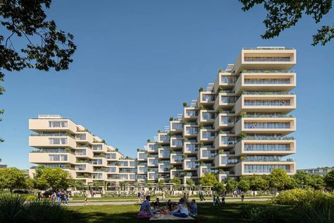 Big Architecture Bjarke, Bjarke Ingels Architecture, Form Development, Condominium Architecture, Urban Regeneration, Bjarke Ingels Group, Danish Architecture, Greek Columns, Timber Roof