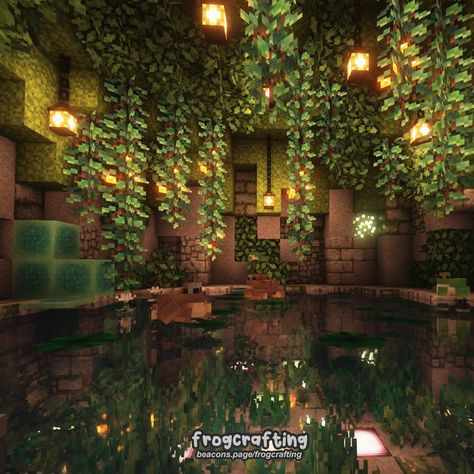 our little lush cave for our frogs!! 🌿🥰 #cottagecoreminecraft #cottagecore #cottage #minecraftcottage #minecraftaesthetic #aesthetic #aestheticminecraft #fairycore #frogcrafting Lush Cave Minecraft, Frog Sanctuary, Cave Minecraft, Minecraft Cave House, Lush Cave, Bedroom Minecraft, Hardcore Minecraft, Minecraft Kingdom, Cottagecore Minecraft