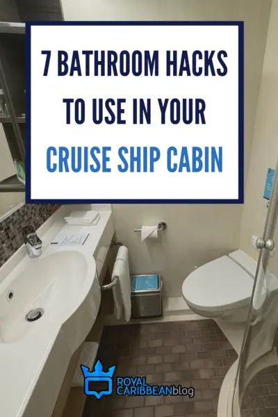 7 bathroom hacks to use in your cruise ship cabin | Royal Caribbean Blog Cruise Ship Bathroom, Royal Caribbean Cruise Tips, Ship Bathroom, Plane Tips, Ship Cabin, Cruise Hacks, Alaska Travel Cruise, Cruise Rooms, Cruise Tips Royal Caribbean