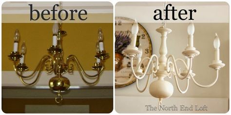 If you need a new light fixture on a budget, keep an eye out for an old 1990's brass chandelier. Diy Lamp Makeover Spray Painting, Spray Painting Light Fixtures, Diy Lamp Makeover, Painting Light Fixtures, Painted Chandelier, Chandelier Makeover, Vintage Brass Chandelier, Lamp Makeover, Paint Brass