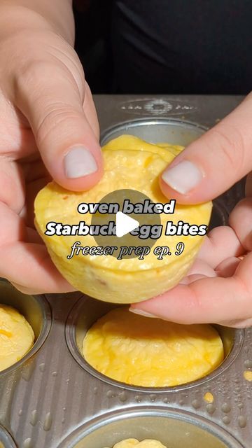 Madeline Tague on Instagram: "✨ Oven Baked Starbucks Coffee Egg Bites✨ for episode 9 of my freezer prep series! I prepared for the birth of my second baby by filling my freezer with nourishing meals and snacks!  Comment RECIPE and I will DM you the recipe for this perfect make ahead breakfast!" Easy Egg Bite Recipes, Egg Bite Recipes In Oven, Egg Bites In Oven, Make Ahead Egg Bites, Egg Bites Oven, Egg Bites In The Oven, Egg Bites Muffin Tins, Egg Bite Recipes, Baked Egg Bites