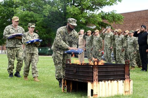 How to Properly Dispose of Worn-Out U.S. Flags > U.S. Department of Defense > Story Old Glory Flag, Folded Flag, Department Of Defense, Fairfax County, Girl Scout Ideas, Scout Ideas, Pledge Of Allegiance, Moment Of Silence, Boy Scouts Of America