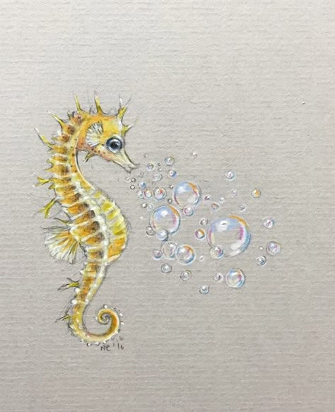 Seahorse I want as a tattoo Bubble Tattoo, Seahorse Drawing, Seahorse Tattoo, Seahorse Art, Ocean Tattoos, Mermaid Tattoo, Mermaid Tattoos, Sea Horse, Water Droplets