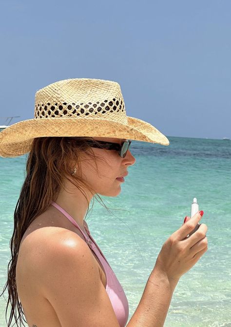 Beach Hats Outfit, Beach Cowboy Hat, Straw Hats Outfit, Fedora Hat Summer, Beach Fotos, Allegra Shaw, Saved By His Grace, Desert Cowboy, By His Grace