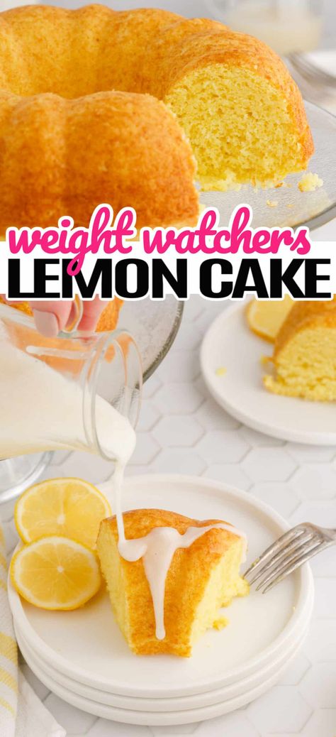 Ww Lemon Cake, Weight Watchers Lemon Cake, Weight Watchers Cupcakes, Weight Watchers Cake Recipes, Weight Watchers Cake, Lemon Cake Mix Recipe, Weight Watchers Muffins, Weight Watchers Food Points, Dessert Easter