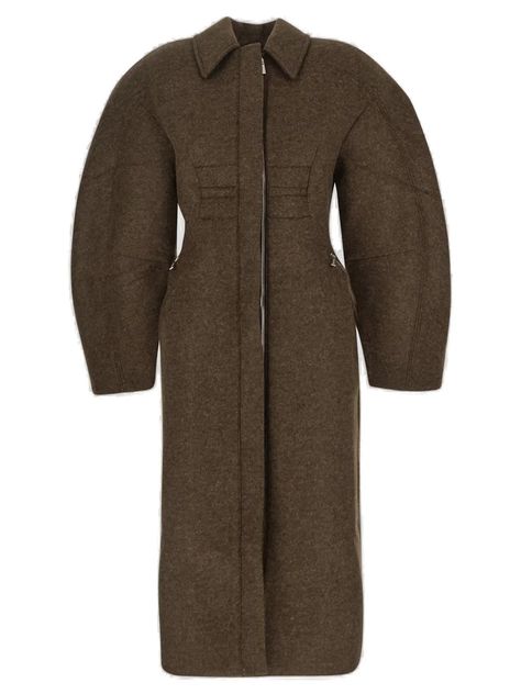 Jacquemus Le Manteau Croissant Hourglass Coat – Cettire Flower Pants, Exaggerated Sleeves, Long Black Coat, Long Coats, Grey Coat, Trench Coat Black, Wool Peacoat, Pleats Please Issey Miyake, Wool Blend Coat