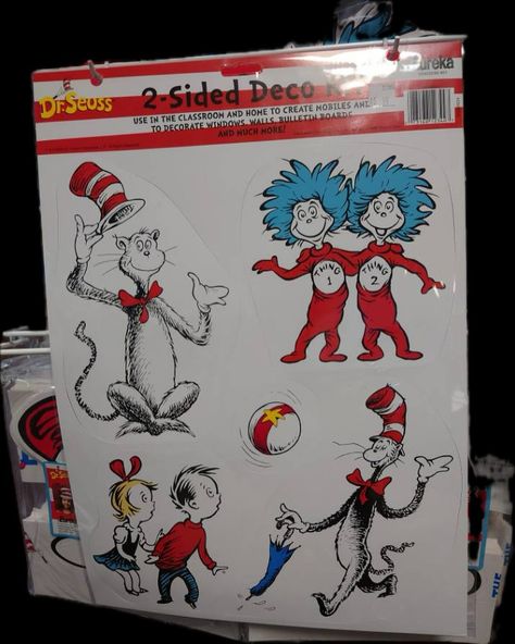 Did you know: March 2 is Theodore Seuss Geisel’s birthday- AKA Read Across America Day! Teachers started this celebration of reading all across the US in the 1990s. We have all sorts of exciting things to relevate Dr. Seuss’ big bash at your school! #drseuss #readacrossamerica #learningrailroad #paducahteachers Cat In The Hat Tattoo, Cat In The Hat Characters, Making A Mobile, Hat Tattoo, Wholesale Craft Supplies, Seuss Party, Christian Book, Storing Craft Supplies, Themed Christmas