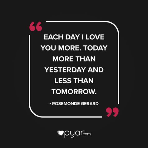 Each day I love you more. Today more than yesterday and less than tomorrow. #pyar #lifequote Each Day, I Love You Forever, Love You Forever, Love You More, I Love You, Love Quotes, Poetry, Love You, Life Quotes