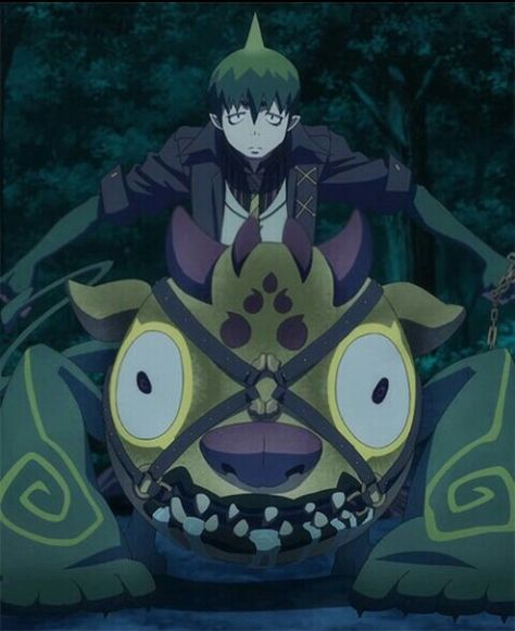 Ao No Exorcist - Amaimon Cute pet Blue Exorcist Mephisto, Cram School, Blue Exorcist Rin, Blue Exorcist Anime, Demon Baby, Exorcist Anime, Green Characters, Rin Okumura, Ao No Exorcist