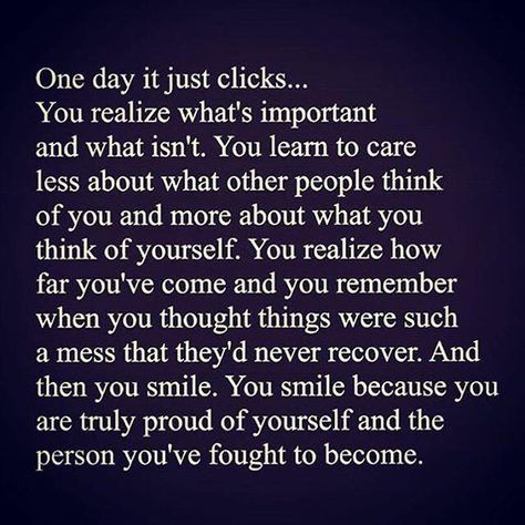 One day it just Clicks - https://themindsjournal.com/one-day-it-just-clicks/ A Poem, What’s Going On, Happy Quotes, The Words, Great Quotes, Inspirational Words, Black Background, Life Lessons, Wise Words