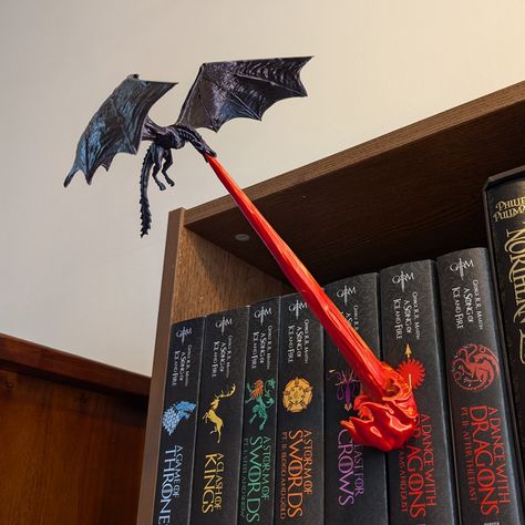 Flying Dragon Book Nook Fantasy Book Nook Diy, Harry Potter Wand Collection, Fantasy Bookshelf, Dragon Decorations, Dragon In Flight, Dragon Flame, Fire Effect, Dragon Book, Whats Wallpaper