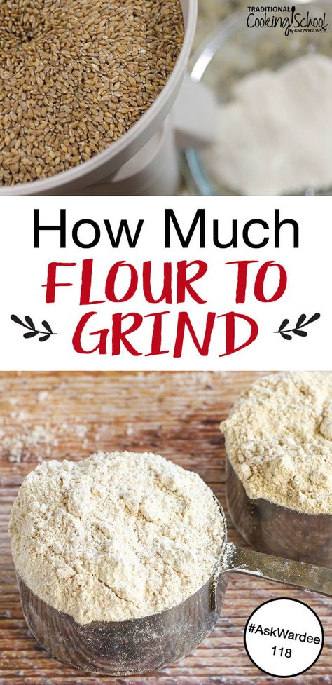 If you love freshly-ground flour for baking, you may sometimes get confused... How many berries should you grind to make up a certain amount of flour? Wonder no more! Here's an easy wheat berries to flour conversion rate, so you can quickly know how much flour to grind. This berries to flour ratio works for nearly all grains, too! #wheat #flour #bread #baking #homegrainmill #stonegrainmill #mockmill Make Your Own Flour, Wheat Berry Recipes, Einkorn Recipes, Healthy Flour, Flour Bread, Wheat Recipes, Wheat Berries, Grain Foods, Wheat Bread