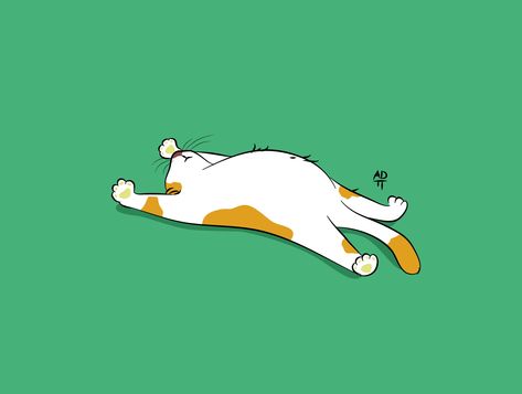 my lazy cat by alwi Laziness Illustration, Cat Funny Illustration, Lazy Cat Illustration, Cat Sitting Illustration, Lazy Cat Drawing, Cat Illustration Simple, Lazy Illustration, Funny Cat Drawings, Cat Illustration Design