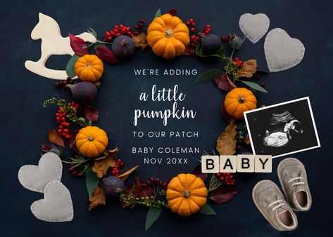 Fall Birth Announcement, Pregnancy Announcement Fall, Baby Announcement Social Media, Pregnancy Announcement Chalkboard, Fall Baby Announcement, Thanksgiving Pregnancy Announcement, Fall Pregnancy Announcement, November Baby, Halloween Social