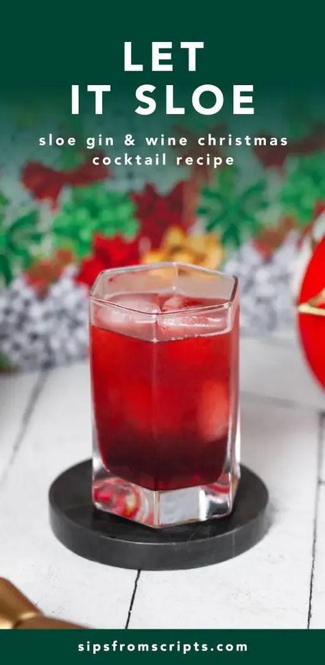 The Let It Sloe is a sloe gin and wine-based Christmas cocktail recipe that was created by Emma Stokes. This variation was adapted from her book Have Yourself a Merry Little Cocktail: 80 Cheerful Tipples to Warm Up Winter. Sloe Gin Cocktail Recipe, Christmas Cocktail Recipes, Craft Cocktail Recipe, Tonic Drink, Sloe Gin, Aromatic Bitters, Fortified Wine, Craft Cocktail, Gin Cocktail