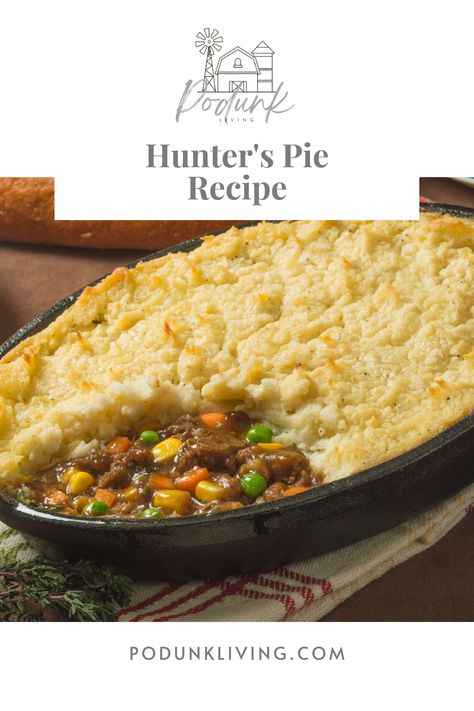 When Shepherd's Pie meets the wild game side! Dive into the flavors of this Hunter's Pie Recipe, made with hunted venison and garden harvests.  Quick, delicious, and freezer-friendly - perfect for busy nights! Click for the recipe and join the hunt for savory goodness!  Be sure to follow us for more awesomeness. Venison Shepherds Pie Recipe, Onion Benefits Health, Venison Meat, Irish Recipes Traditional, Ground Venison, Food Hunter, Venison Recipes, Hunter S, Pear Recipes