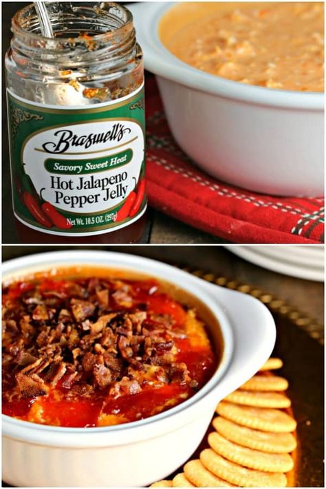 Hot Pepper Jelly Dip With Bacon, Hot Pepper Jelly Dip, Pepper Jelly Chicken, Pepper Jelly Dip, App Recipe, Jalapeno Pepper Jelly, Hot Pepper Jelly, Eating Less, Jalapeno Recipes