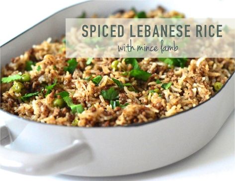 Lamb Mince Recipes, Lebanese Rice, Middle East Food, Minced Meat Recipe, Lamb Dishes, Mince Recipes, Eastern Cuisine, Halal Recipes, Lebanese Recipes