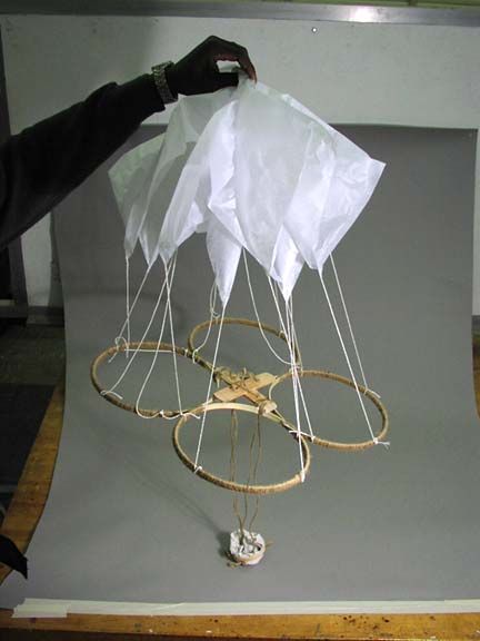 Multiple parachute Egg Drop, this design could possibly be maybe the slowest falling egg drop i can think of. Egg Drop Designs Ideas, Egg Drop Parachute Ideas, Egg Drop Project Ideas, Egg Parachute, Egg Drop Project, Egg Challenge, Egg Game, Stem Projects For Kids, Engineering Mathematics