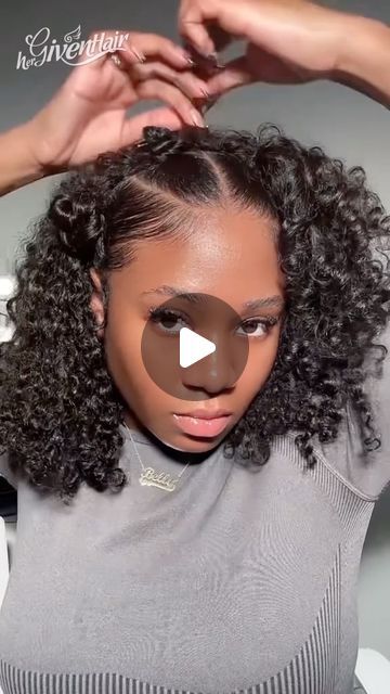 VoiceOfHair ®️ on Instagram: "Now that’s what I call a natural wig🔥😍  It’s the texture match for me👏🏾 These @hergivenhair 3-in-1 half wigs are beginner-friendly & the perfect way to limit heat on your natural hair❤️  Comment “Love” &  @hergivenhair will DM you links🙌🏾 Sale: Up to $100 off + Free Shipping Coupon: IGPRO  Ship worldwide 📦 100% human natural hair 👩🏾‍🦱  #hergivenhairhalfwig #burmesecurlywig #naturalhair #hairtransformation #wigforbeginner #wig #coilyhair #curlygirl #coilywig #hairblend #healthyhair #protectivestyle" Half Wig With Braids, Rubber Band Hairstyles Half Up Half Down, Curly Half Wig Hairstyles Black Women, Quick Hairstyles For Black Women Weave, Half Wig Hairstyles, Half Wig Hairstyles Black Women, Half Up Half Down Natural Hair, Half Wigs For Black Women, Curly Half Wig