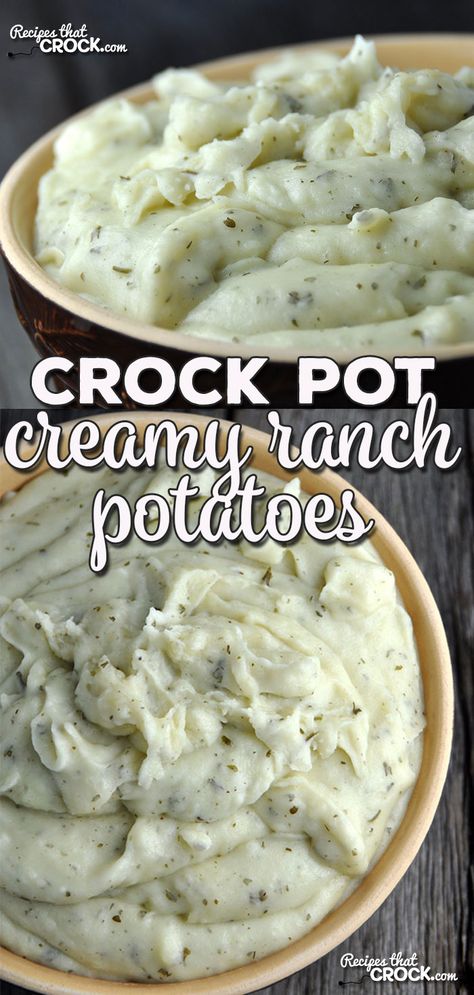 Creamy Ranch Potatoes, Ranch Crockpot, Ranch Mashed Potatoes, Ranch Potato Recipes, Crockpot Potatoes, Sausage Crockpot, Ranch Potatoes, Crock Pot Potatoes, Creamy Ranch