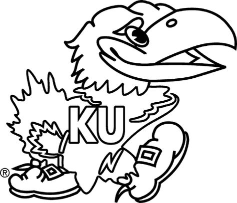 Jayhawk Clipart - ClipArt Best Kansas Day, Jayhawks Basketball, Colors For Toddlers, Rock Chalk Jayhawk, Ku Jayhawks, Rock Chalk, Kansas State University, Stencils Printables, University Of Kansas