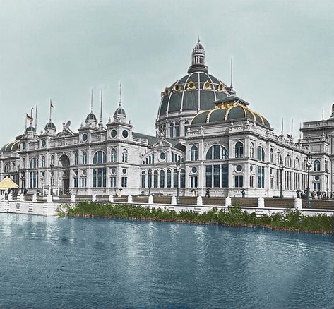 Government Building Architecture, Government Building, Fantasy Government Building, Government Architecture, Columbian Exposition 1893, Classical Facade, New Classical Architecture, World's Columbian Exposition, Building Aesthetic