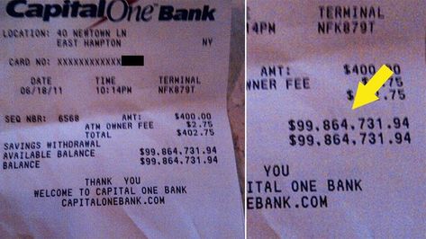 This is actually the second time I've heard of someone who keeps an extraordinarily large balance in their checking account. About two years ago, a billionaire hedge fund manager named David Tepper accidentally left his ATM receipt behind after making a $400 cash withdrawal at a bank in The Hamptons. The next person who used the ATM found the receipt and noticed that the account had an available balance of $99,864,731.94. 100 Million Dollars, Unclaimed Money, Fund Manager, Bank Account Balance, The Penny Hoarder, Bank Balance, Account Balance, Hedge Fund Manager, Hedge Fund