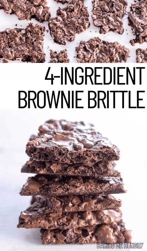 Easy Brownie Brittle Recipe with Brownie Mix Brownie Brittle Recipe Homemade, Brittle Recipes Christmas, Brownie Mix Desserts Easy, Brownie Brittle From Mix Boxes, Freezer Brownies, Cookie Brittle Recipe, Brownie Brittle Recipe, Work Desserts, Brownie Mix Recipes