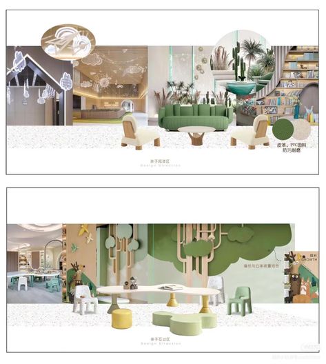 Kindergarten Moodboard, Party Room Design, Montessori Design, Children Playroom, Dino Room, Healing Centre, Kindergarten Interior, Panel Walls, Montessori Room