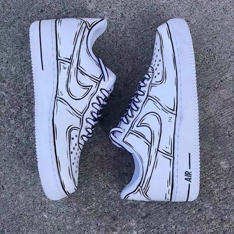 Review of NIKE AIR FORCE 1 CARTOON 🌸 by black_hand Cartoon Air Force 1, Painted Af1, Painted Air Force 1, Blue Air Jordan 1, Air Force One Shoes, Painted Nikes, Nike Air Force 1 Custom, Custom Af1, Custom Shoes Diy