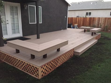 Small deck Ideas - Deck - Los Angeles - by LA-Decks Backyard and Pool Remodeling | Houzz Small Deck Ideas, Backyard Fence Decor, Small Backyard Decks, Backyard Fence, Patio Deck Designs, Deck Designs Backyard, Deck Designs, Wooden Pallet Projects, Small Deck