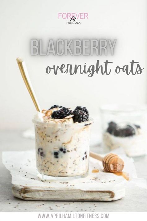 Blackberry Overnight Oats, Meal Prep For Breakfast, Macro Tracking, Healthy Overnight Oats, Protein Overnight Oats, Overnight Oats Healthy, Calorie Recipes, Flexible Dieting, Vanilla Protein Powder