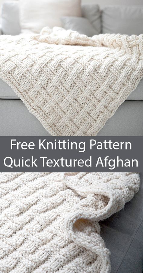 Textured Afghan - Free Pattern Knitted Afghan Patterns Free Easy, Knitted Throw Patterns Free, Lapghan Knitting Patterns Free, Knitting Blanket Free Pattern, Afghan Knitting Patterns Free Easy, Aran Blanket Knitting Patterns Free, Free Knitting Patterns For Afghans, Easy Knitted Throw Blanket Pattern Free, Free Knitting Afghan Patterns