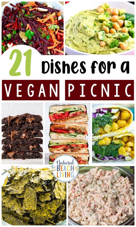 21+ Vegan Picnic Food Ideas Delicious and Easy Plant-Based Options - Natural Beach Living Vegetarian Beach Food, Vegan Beach Snacks, Vegan Picnic Recipes, Vegan Beach Food, Vegan Picnic Food Ideas, Vegetarian Picnic Food, Picnic Food Recipes, Vegan Picnic Food, Vegan Pulled Pork Sandwich