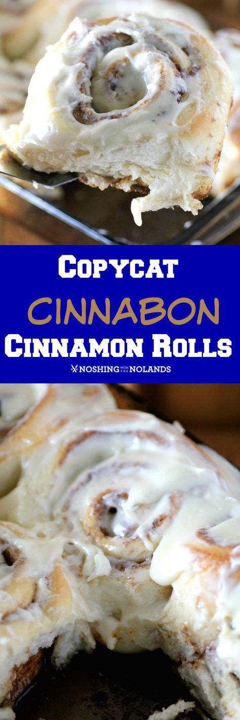 Copycat Cinnabon Cinnamon Rolls by Noshing With The Nolands - These are everything you dreamed of in a perfect cinnamon roll and made fresh at home.: Copycat Cinnabon Cinnamon Rolls, Copycat Cinnabon, Cinnabon Cinnamon Rolls, Diy Easy Recipes, Oreo Dessert, Cinnamon Rolls Recipe, Best Dessert Recipes, Cinnamon Roll, Mini Desserts