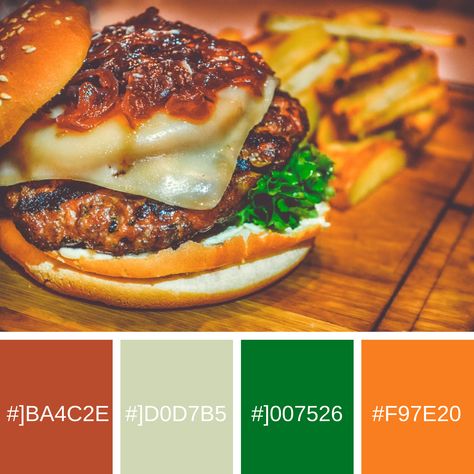 tasty burger and cheese color palette #tasty #burger #cheese #color #palette Fast Food Restaurant Color Palette, Delicious Color Palette, Color Plate Colour Palettes, Cheese Color Palette, Burger Color Palette, Pizza Color Palette, Fast Food Color Palette, Food Colors Palette, Cheese Drawing