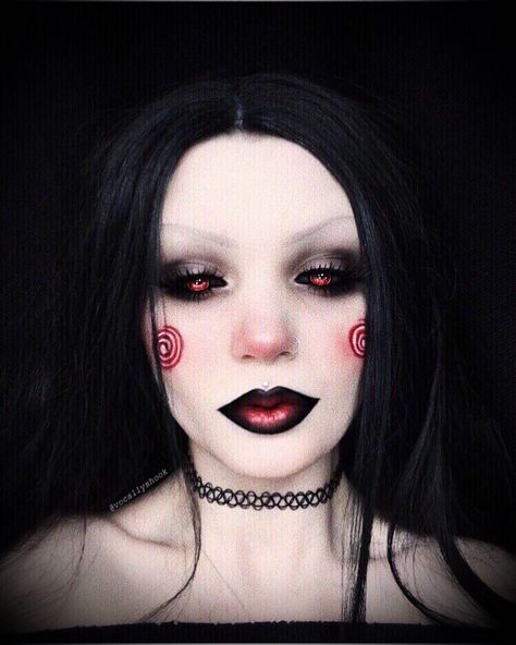 #paleskin #saw #sawmovie #billythepuppet #makeup #mua #makeupartist #gothgoth #gothic #goth #alternativegirl #blackmooncosmetics #mehron #sugarpill #nyxcosmetics #ofracosmetics #halloween #halloweenmakeup Saw Makeup, Puppet Makeup, Orb Of Light, Black Moon Cosmetics, 3d Makeup, Billy The Puppet, Light Palette, Witch Makeup, The Puppet