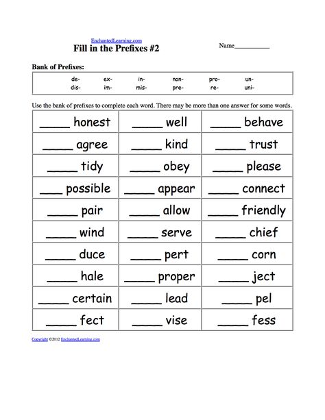 Enchanted Learning Prefixes/Suffixes Affixes Worksheet Prefixes And Suffixes, Prefixes Activities, Suffix Activities, Prefix Worksheet, Suffixes Worksheets, Word Formation, First Grade Worksheets, Prefixes And Suffixes, Teaching English Grammar