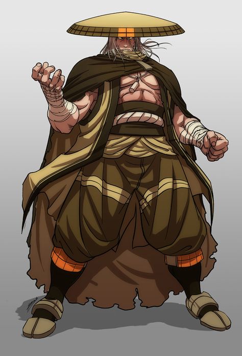 asian male man elder human fighter warrior earthbender iroh hat green cloak moc poc character art tough muscle strong Samurai Art, Martial Artists, Martial Artist, Fantasy Warrior, Fantasy Rpg, Character Design Male, I Design, Character Design References, Dnd Characters