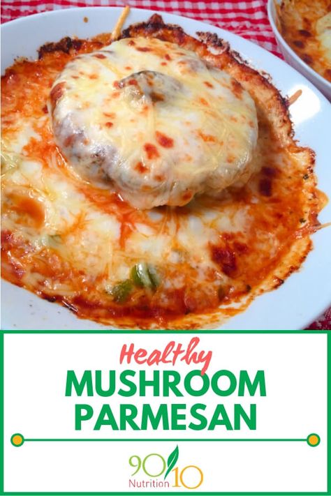 Mushroom Parmesan Portabella Mushroom Parmesan, Mushroom Parmigiana, Mushroom Parmesan, Portobello Mushroom Caps, Coconut Meringue, Portabella Mushrooms Recipes, Recipe Mushroom, Portabella Mushroom, Clean Dinner Recipes