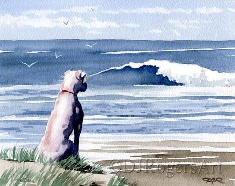 Bichon Frise Drawing, Bichon Frise Art, Contemporary Watercolor Art, Art Plage, Contemporary Watercolor, 강아지 그림, Dog Print Art, Dog Beach, Watercolor Dog