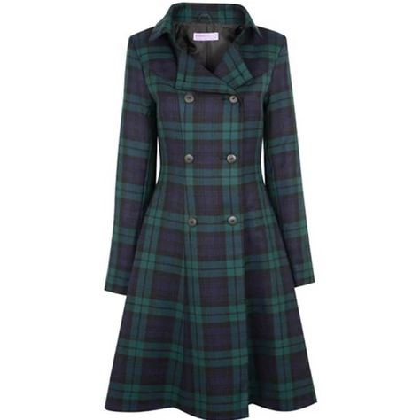 Black Watch Plaid, Watches Women Black, Tartan Plaid Dress, Tartan Coat, Tartan Clothing, Tartan Fashion, Black Watch Tartan, Grunge Dress, Frock Coat